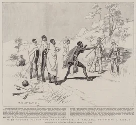 Con la colonna del colonnello Paget in Rhodesia, un Makalaka descrive una battaglia